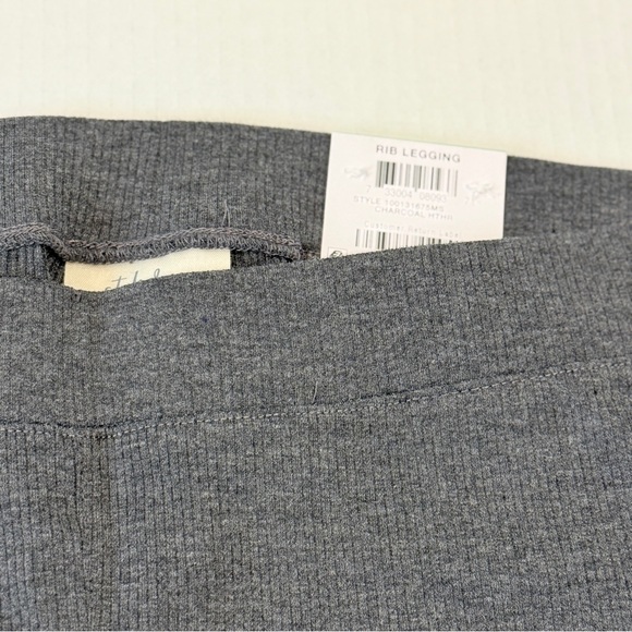 π Style & Co Ribbed Leggings Charcoal Heather Large Super Soft Mid-Rise Stretch - Picture 9 of 16